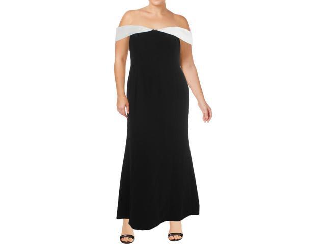 calvin klein off the shoulder crepe dress