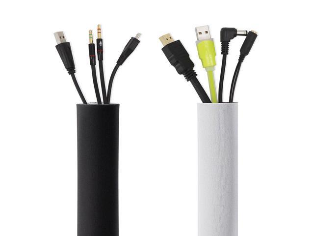 Kootek 118/" Cable Management Sleeves Neoprene Cable Organizer Wrap Flexible Cor
