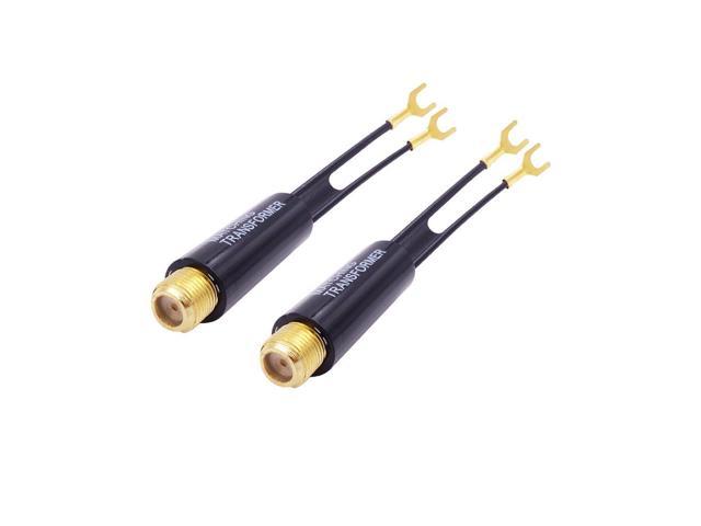 Fancasee (2 Pack Gold Plated) 75 Ohm to 300 Ohm UHF/VHF / FM Matching ...