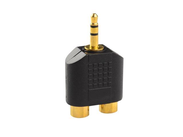 Dual RCA Jack Adapter CERRXIAN LEMENG 2-Pack of Gold Plated 3.5mm Stereo to 2-RCA Male to Female Adapter,Audio Splitter Adapter 