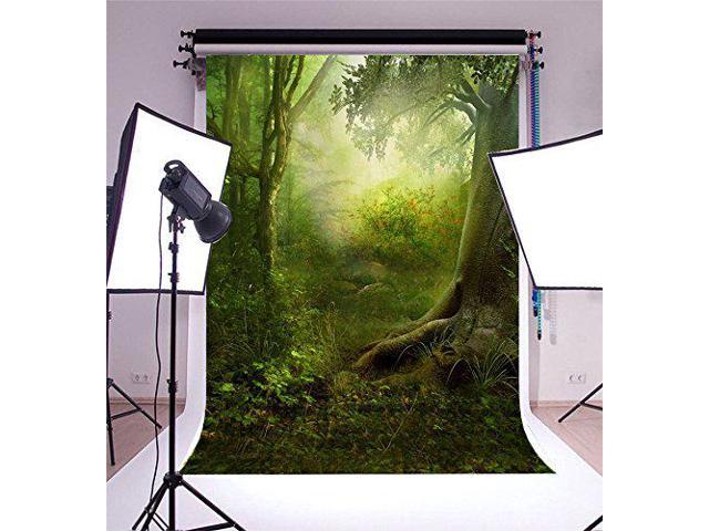 3x5ft Laeacco Vinyl Photography Background Jungle Tropical Mysterious Forest Trees Photo Backdrop Fairy Tale Fantasy Princess Themed Backdrop 1 W X1 5 H M Studio Props Newegg Com