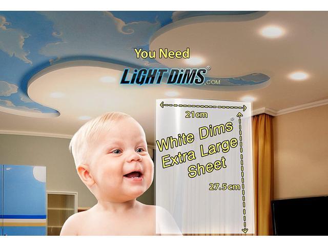 Warm Color Retail Packaging 1 Sheet LightDims White Dims Dimming/Softening Sheets for Harsh LED Lights Extra Large Size 