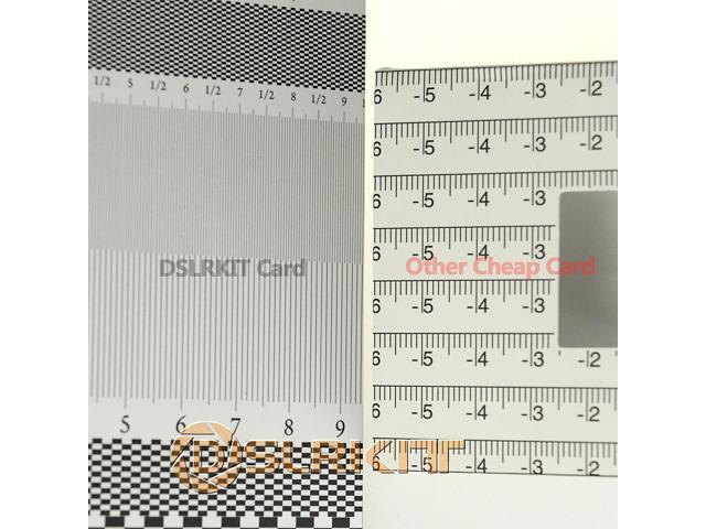 dslrkit lens focus calibration tool alignment ruler folding card