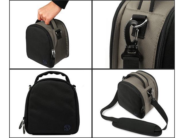 WG 4 Vangoddy Sparta Travel Nylon Backpack Bag WG 4 GPS Compact DSLR Camera and Screen Protector and Mini Tripod for Ricoh WG 20 Black, Gray