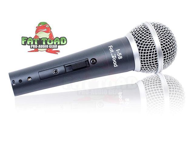 Vocal Microphones with XLR Mic Cables & Clips (2 Pack) by Fat Toad|Cardioid  Dynamic Handheld, Unidirectional for Studio Recording, Live Stage Singing,  