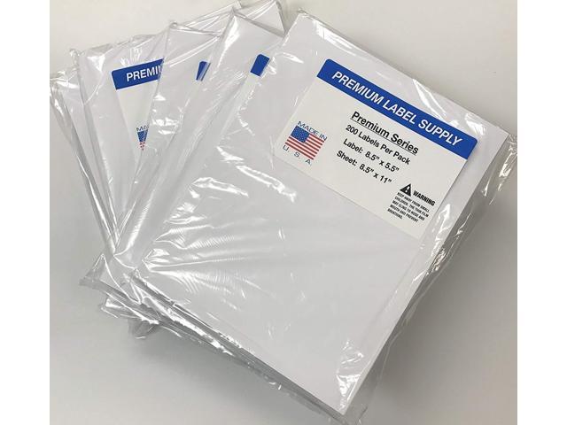 1000 Half Sheet Self Adhesive Shipping Labels for Laser & Inkjet Printers
