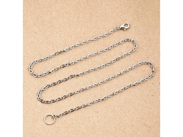 ThirdTimeCharm Office Lanyard Necklace Badge ID Holder Jewelry Snap Charm Pendant