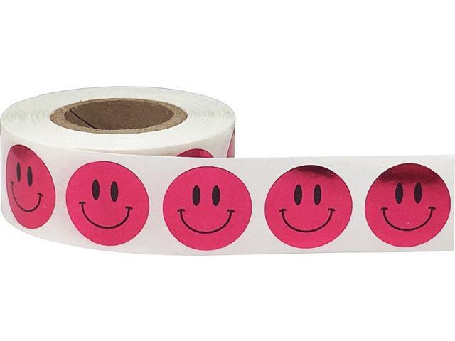 Metallic Gold Happy Face Star Shape Stickers 0.75 Inch 500 Adhesive Labels