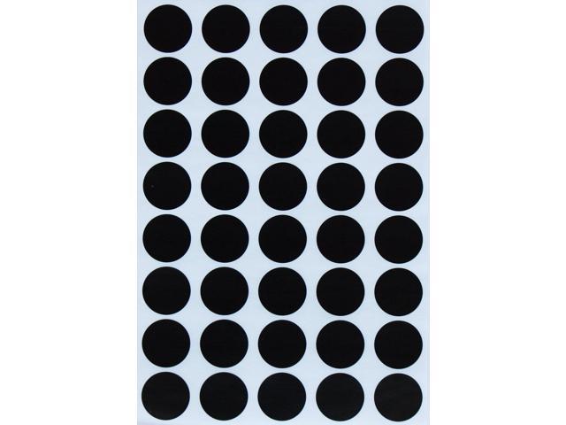 100 Black 45mm 1 3/4 Inch Colour Code Dots Round Stickers Sticky ID Labels 