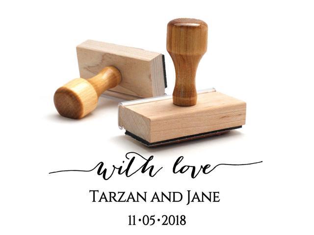 Wood Rubber Custom Made Wedding Invitation Stamp