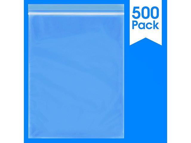 Clear Plastic Reclosable Zip Poly Bags with Resealable Lock Seal 100Count 12X15 