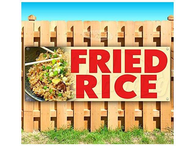 Fried Rice 13 Oz Heavy Duty Vinyl Banner Sign With Metal Grommets