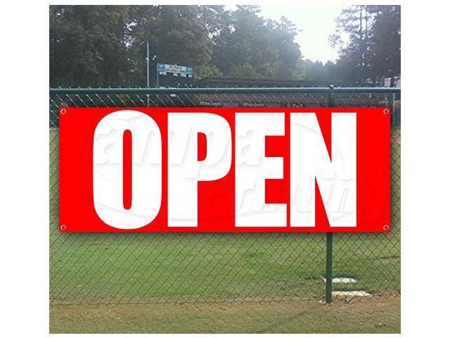 Many Sizes Available New Store Flag, Advertising Grocery Store Now Open Extra Large 13 oz Heavy Duty Vinyl Banner Sign with Metal Grommets