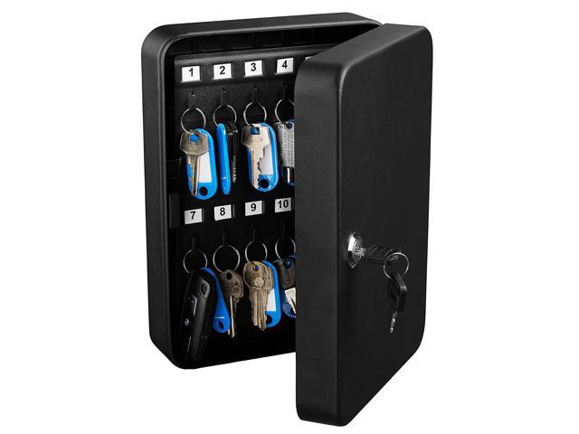 30 Keys, Key Lock Black AdirOffice Key Steel Security Cabinet Box 