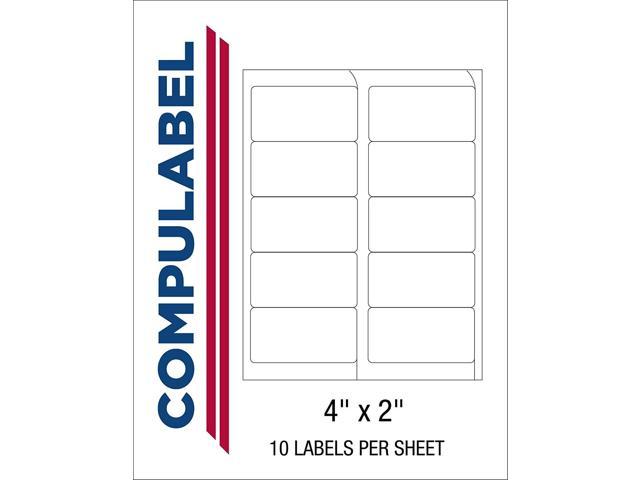 4" x 2" White Permanent Shipping Labels Compulabel #312107 1000 