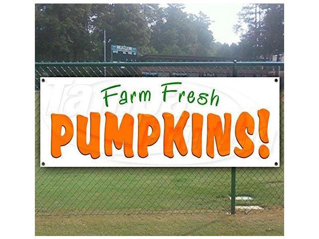 Flag, Advertising Pumpkins Extra Large 13 oz Heavy Duty Vinyl Banner Sign with Metal Grommets Many Sizes Available Store New