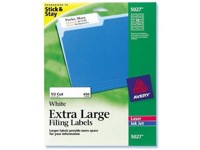 Avery Extra-Large 1/3-Cut File Folder Labels AVE5027 
