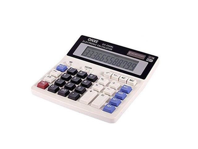 Calculator with Battery and Solar Powered ELEAUTO Big Number Button Large LCD Display Calculators Basic Standard Office Desktop 