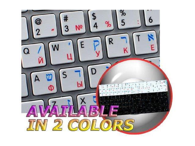 MAC ENGLISH NON-TRANSPARENT KEYBOARD STICKERS ON BLACK BACKGROUND FOR LAPTOP
