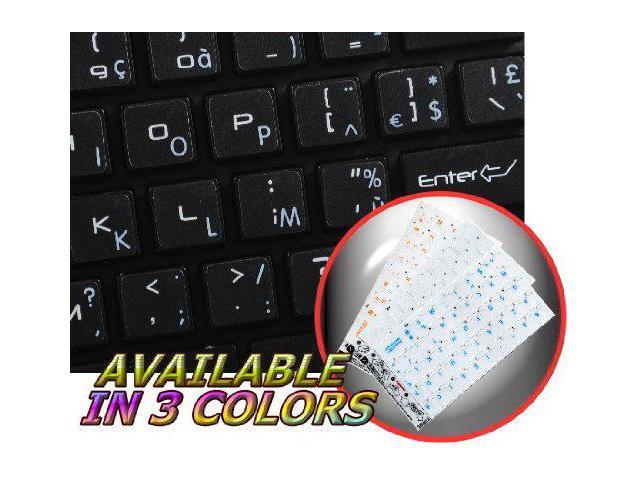 MAC ENGLISH-FRENCH AZERTY KEYBOARD STICKERS WHITE BACKGROUND