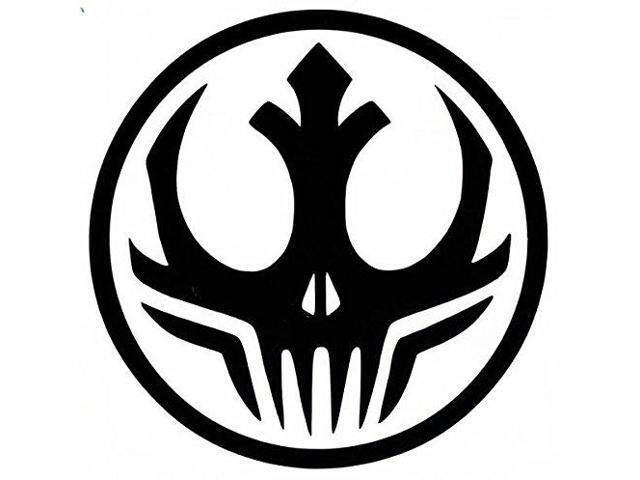 White Star Wars Logo Choose Wisely 5 Tall Decal Sticker for Cars Laptops Tablets Skateboard