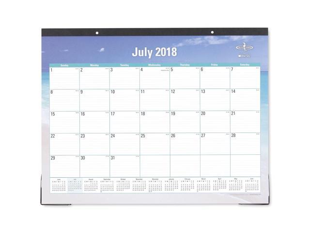 Blue Sky 2018 2019 Academic Year Monthly Desk Pad Calendar Ruled