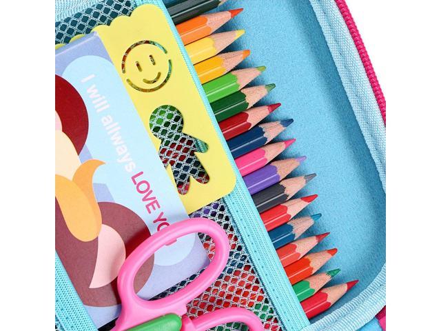 BTSKY Cute Unicorn Hard Shell Pencil Case Large EVA Colored Pen Holder Box with