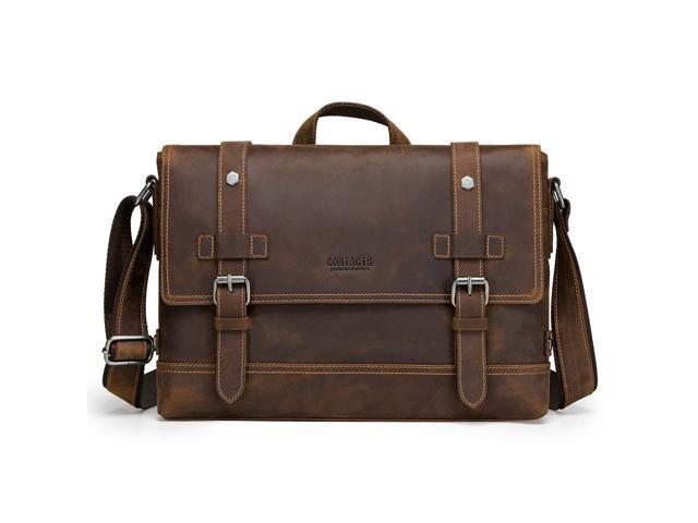 genuine leather mens messenger bag