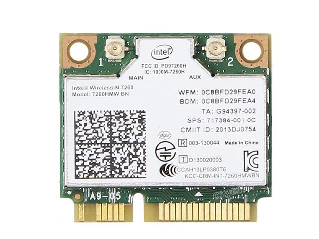 Intel Wireless N 7260 7260hmw 802 11b G N Wifi Bluetooth 4 0 Mini Pci E Card Newegg Com