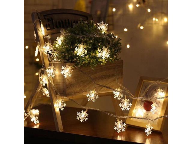 Colorful Home Bedroom Snowflake Led Strings Outdoor Waterproof 6m 40 Led Christmas Trees Decorations Lights