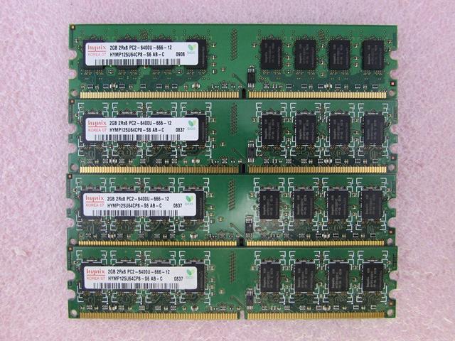 Used - Like New: Hynix HYMP125U64CP8-S6 8GB 4 x 2GB PC2-6400U DDR2 800 ...