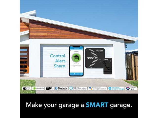 nexx smart wi fi controller nxg 200 remotely control existing garage door opener with app works amazon alexa google assistant siri smartthings no hub required black newegg com genie chain drive