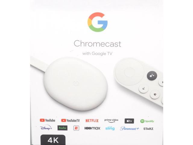 Google GA01919 Chromecast with Google TV - 4K - Snow - Newegg.com