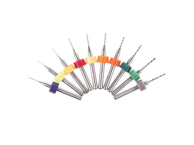 10Pcs PCB Print Circuit Board Carbide Micro Drill Bits Tool 0.3mm to 1.2 mm