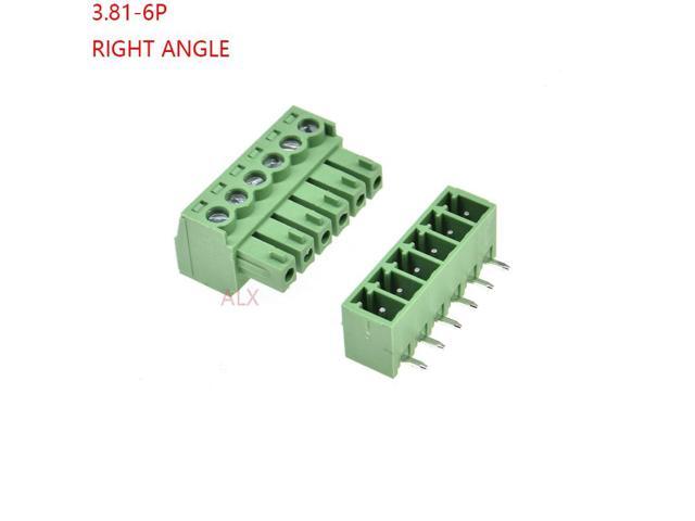 10Pcs 3.81mm Pitch 4 Pin Angle Screw Pluggable Terminal Block Plug Connector