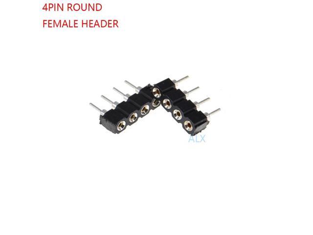 50 pcs 1x40 Pin 2.54mm Right Angle Single Row Female Pin Header Connector NEW 