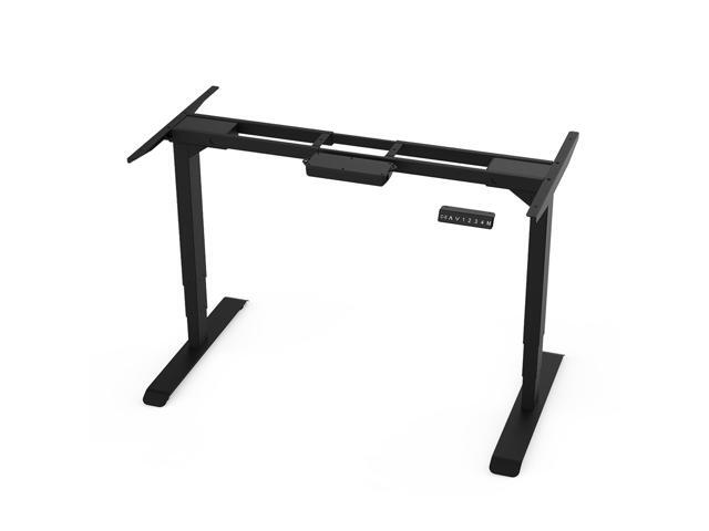 Aimezo Electric Stand Up Desk Frame W Dual Motor 50 8 H Height Adjule Standing Base Home Office Diy Workstation Black Without Tabletop