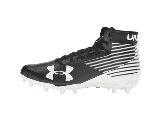 black high top under armour cleats