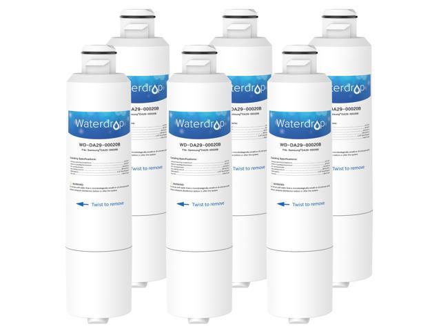 6 Pack Waterdrop Da29 00020b Replacement For Samsung Da29 00020b Haf Cin Exp 46 9101 Refrigerator Water Filter Package May Vary Newegg Com