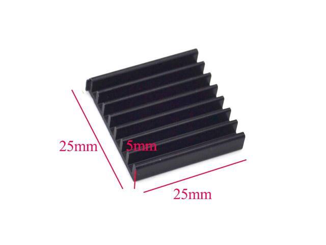 Prevent Thermal Throttling Heat Sink 25mm Black Radiator Cooler 10-Pack