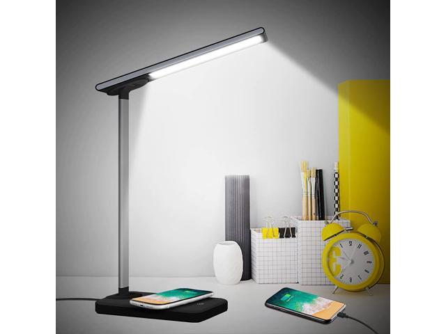 LED Desk Lamp VEHHE Eye-Caring Swing Arm Desk Light with Memory Function Architect Table Desk Lamps for Home Office 3 Color Modes 10 Adjustable Brightness Levels Desk Lamp with Clamp