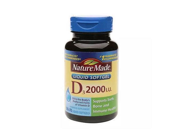 Vitamin D 2000 Iu 250 Softgels By Nature Made