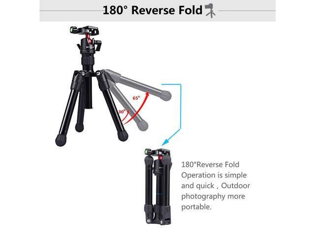 3kg Durable 24.5-57cm Adjustable Height Load Max GuiPing Pocket Mini Microspur Photos Magnesium Alloy Tripod Mount with 360 Degree Ball Head for DSLR /& Digital Camera