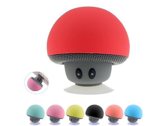 Mini Bluetooth Mushroom Wireless Music Bluetooth Speaker Suction Cup Blue 