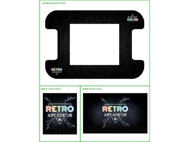 Retro Arcade cocktail game vinyl cover, 3 piece set for ...