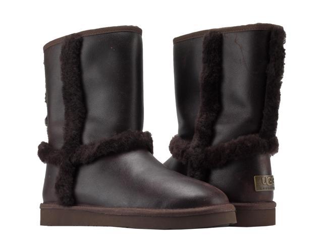 chocolate leather ugg boots