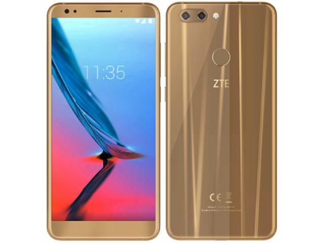 ZTE Blade V9 Dual-SIM 32GB ROM + 3GB RAM (GSM Only | No CDMA) Factory Unlocked 4G/LTE Smartphone (Gold) - International Version