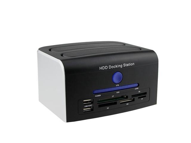 External Triple 2.5"/3.5" SATA IDE HDD Hard Drive Docking Station Card Reader SS