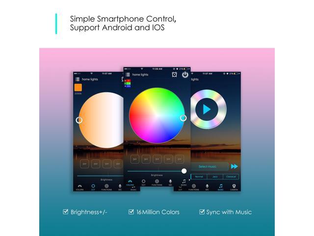 led light strips compatible with google home