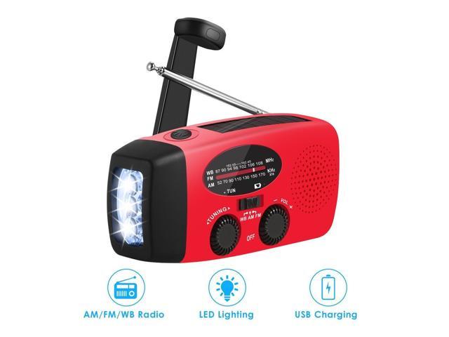 2/3Pack Emergency Solar Hand Crank Dynamo AM/FM Weather Radio LED Torch Charger 